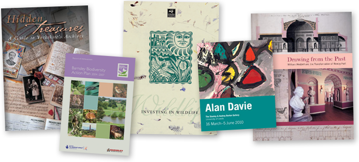 Image of books and brochues designed and printed at a high standard